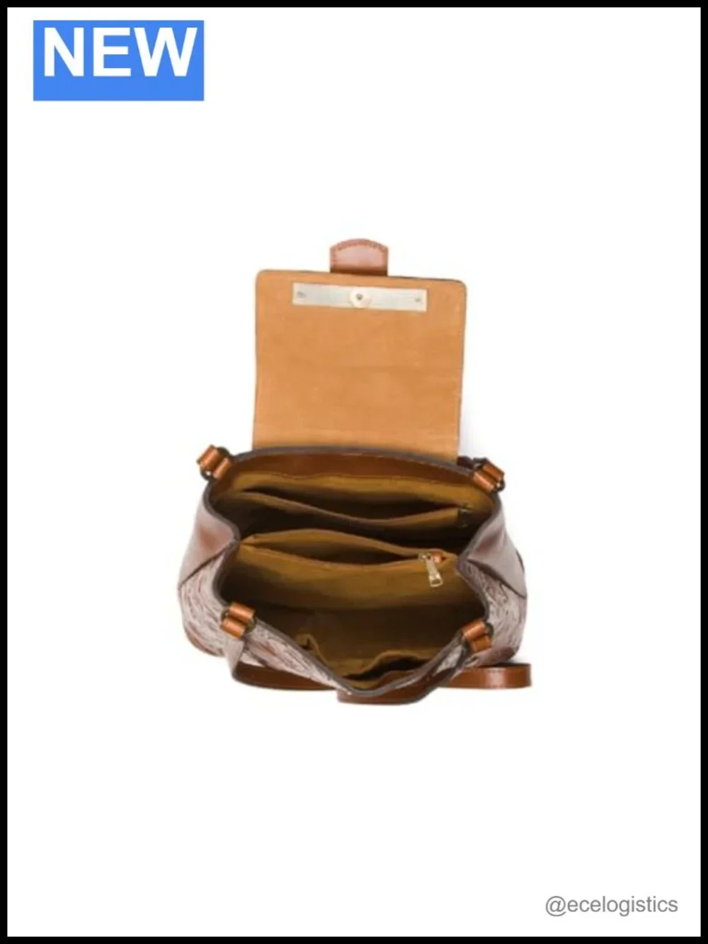 Vintage Leather Hobo Bag with Gold-Tone Hardware - Ladylike Crossbody